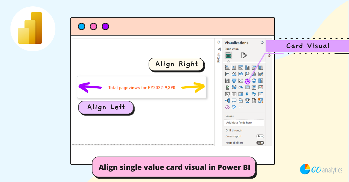 [How To] Align single value card visual in Power BI