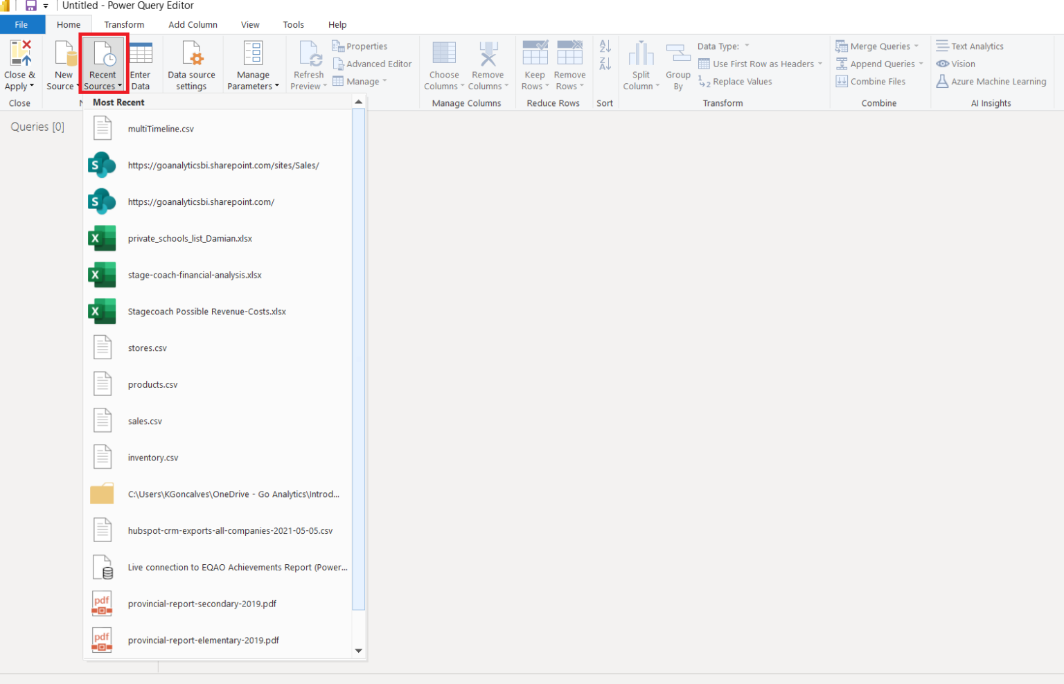 View Power Bi Data Sources Using Advanced Query Editor 7 Easy ways of connecting to data in Power BI – Go Analytics