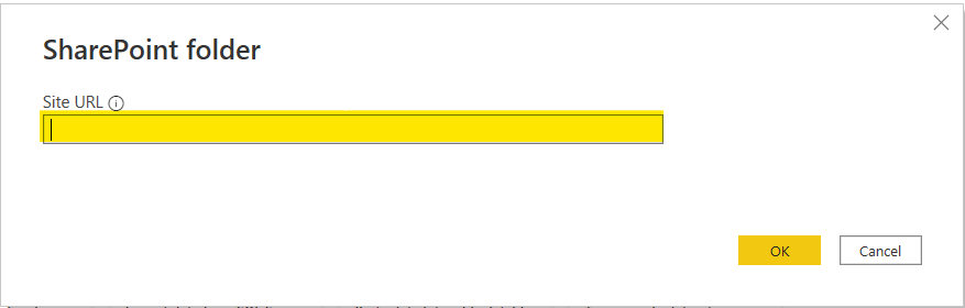 Enter SharePoint URL to connect to data in Power BI