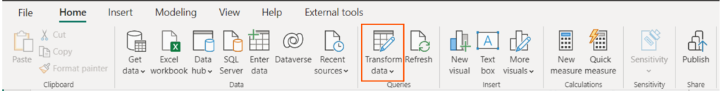 access power query in Power BI