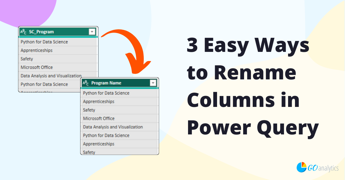 3 Easy Ways to Rename Columns in Power Query