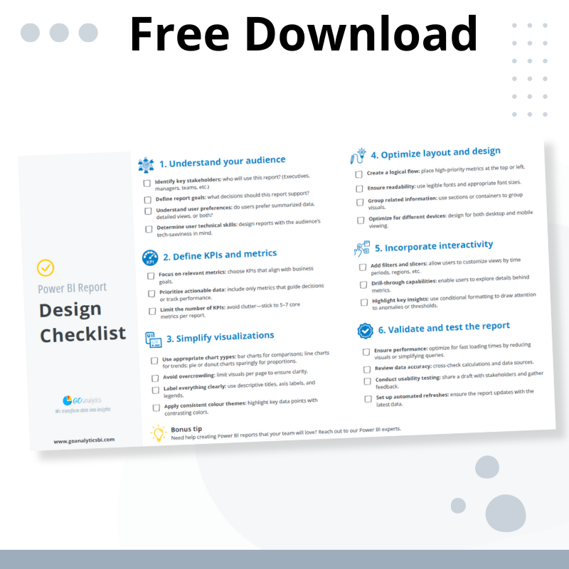 Power BI Report Checklist