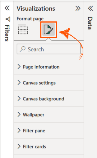 Open Format pane in Power BI